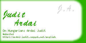 judit ardai business card